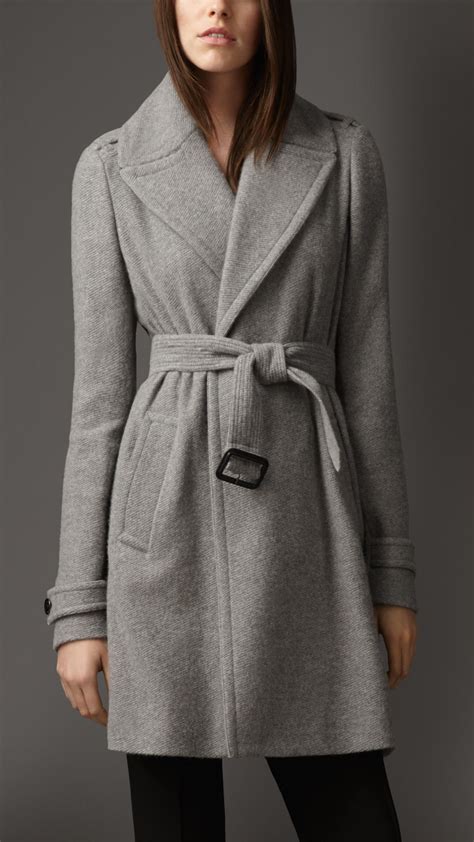 burberry quilted belted short jacket grey|burberry cashmere cape jacket.